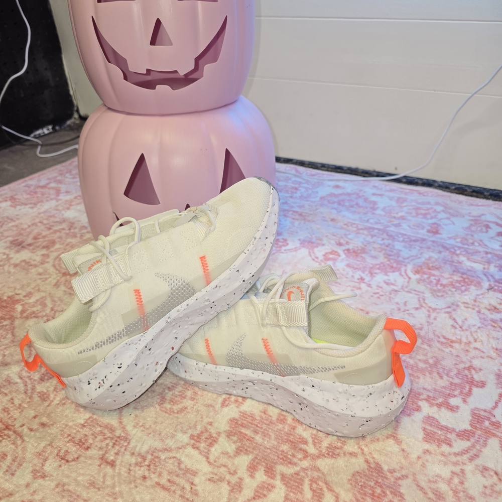 Nike Kids' White and Neon Orange Sneakers